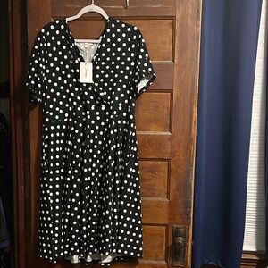 Black and White Polka Dot Dress
